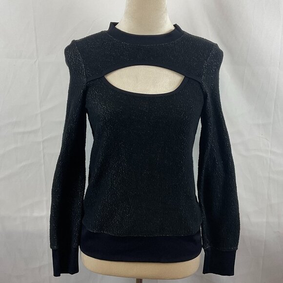 Koral Breach Open Front Sweater S Heather Gray Black Long Sleeve - Picture 2 of 12